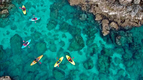 Kayaking in clear water can be an incredibly enjoyable and scenic experience
